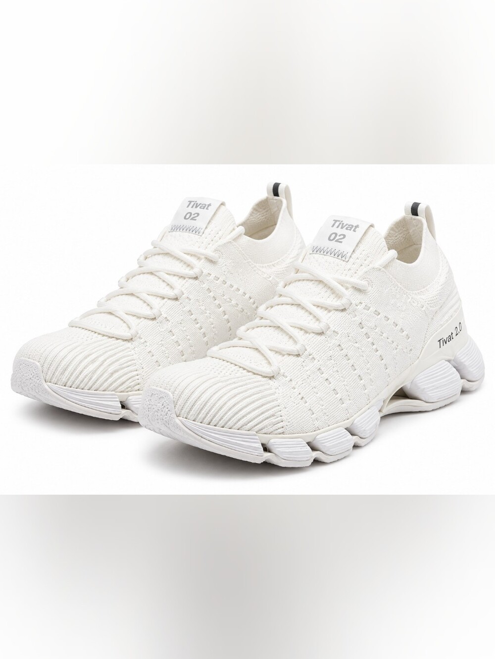 NIB BALLOP Tivat 2.0 White Chunky Knit Dad Sneakers US 9.5-10 EU 40 Monochrome